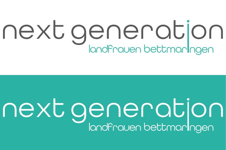 Logo Design für Landfrauen Bettmaringen - Modernes Logo für Next Generation mit grauen und türkisen Akzenten